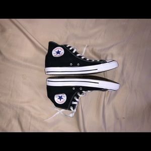Black high-top converse